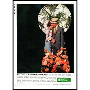 1965 Burlington Menswear Palm Beach Tropical Suits Vintage Print Ad Wall Art